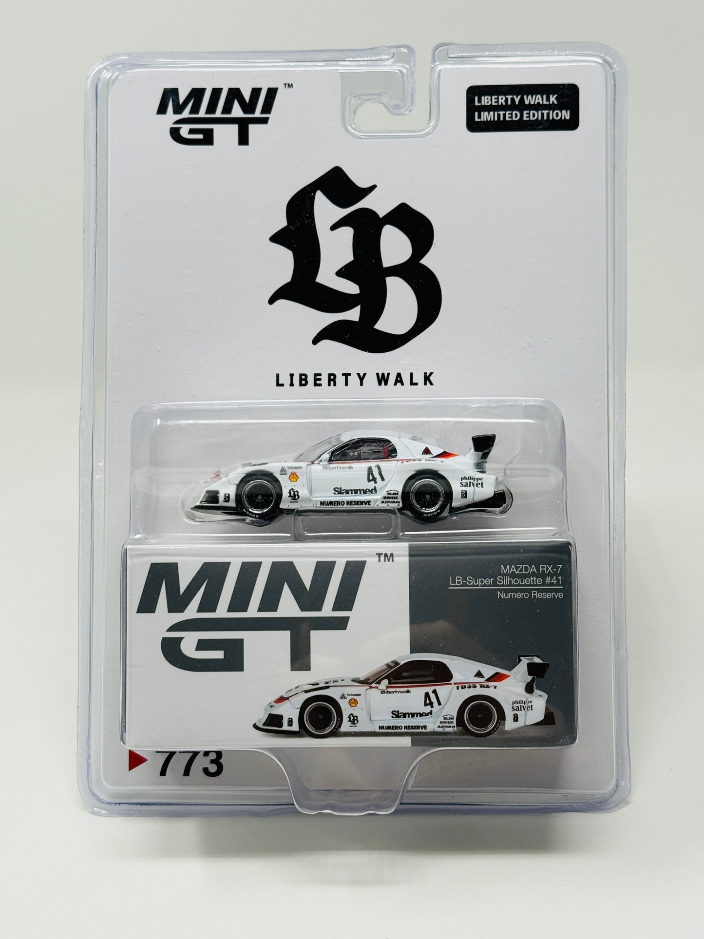 Mini GT Mazda RX7 LB Super Silhouette #41 Numero Reserve #77 Liberty Walk Exclusive Case