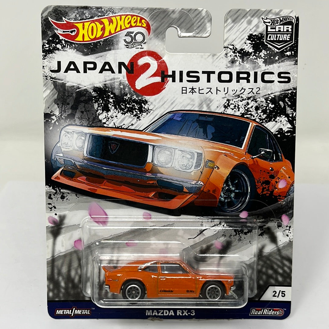 Hot wheels premium mazda rx-3 japan 2 historics real riders
