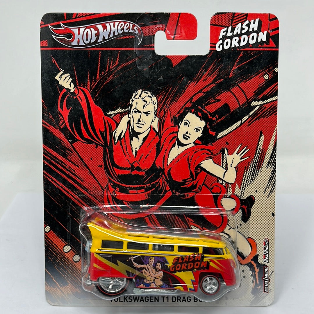 Hot wheels premium drag bus volkswagen t1 flash gordon real riders