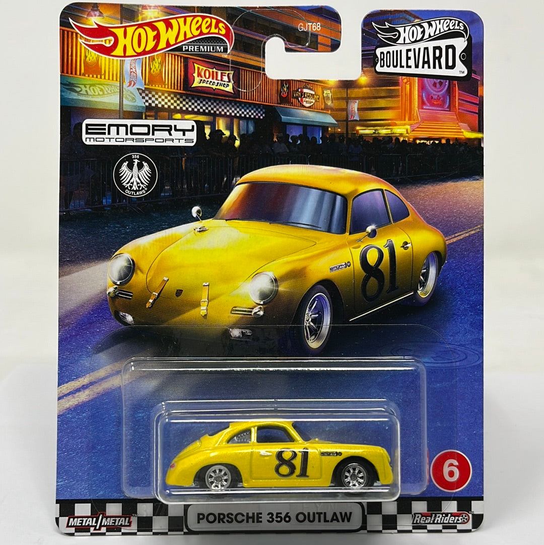 Hot wheels premium boulevard emory motorsports porsche 356 outlaw real riders