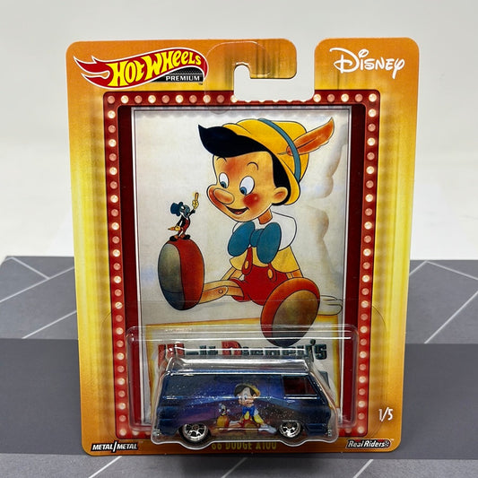 Hot wheels premium marvel 66 dodge a100 pinocchio disney