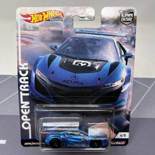 Hot wheels premium acura nsx gt3 open track real riders