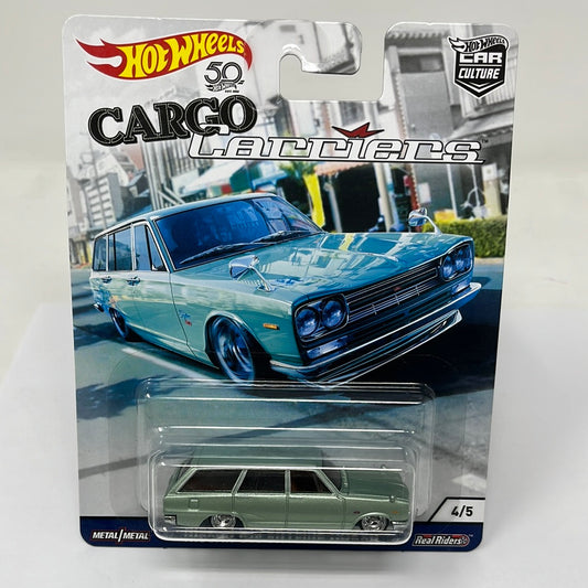 Hot wheels premium cargo carriers nissan c10 skyline wagon real riders