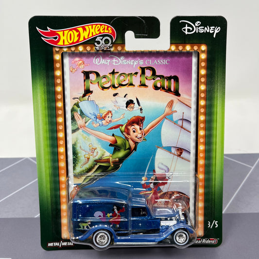 Hot wheels premium disney peter pan 34 dodge delivery real riders