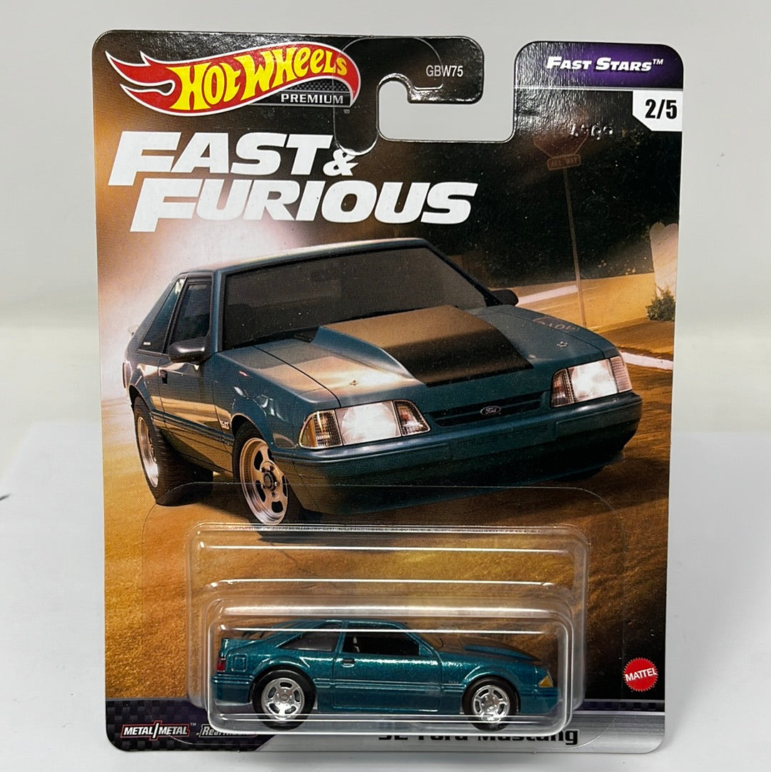 hot wheels premium 92 ford mustang fast and furious real riders