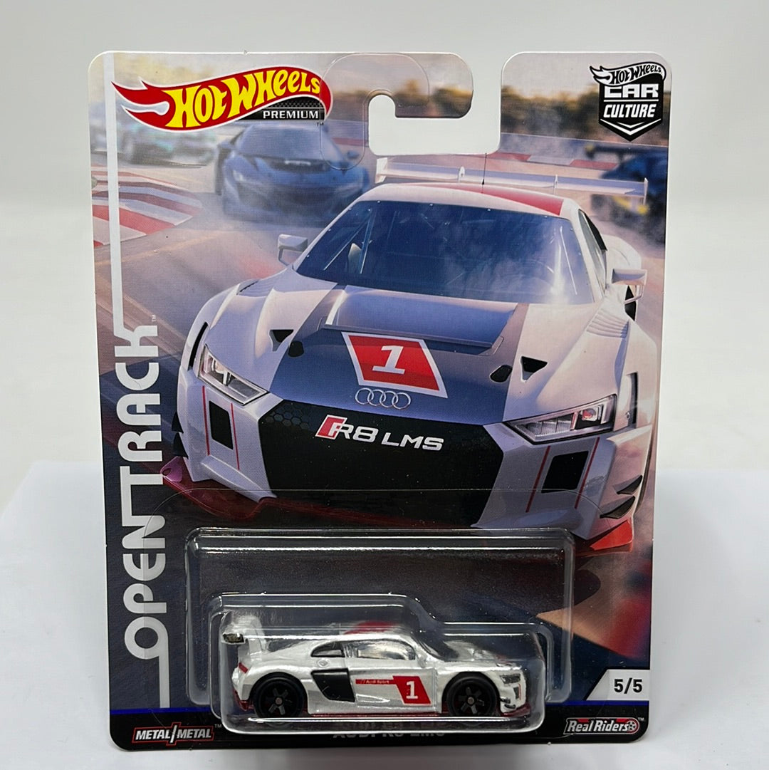 Hot wheels premium audi r8 lms open track real riders