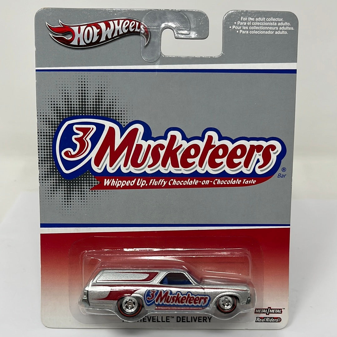 Hot wheels premium 3 musketeers 70 chevelle delivery real riders