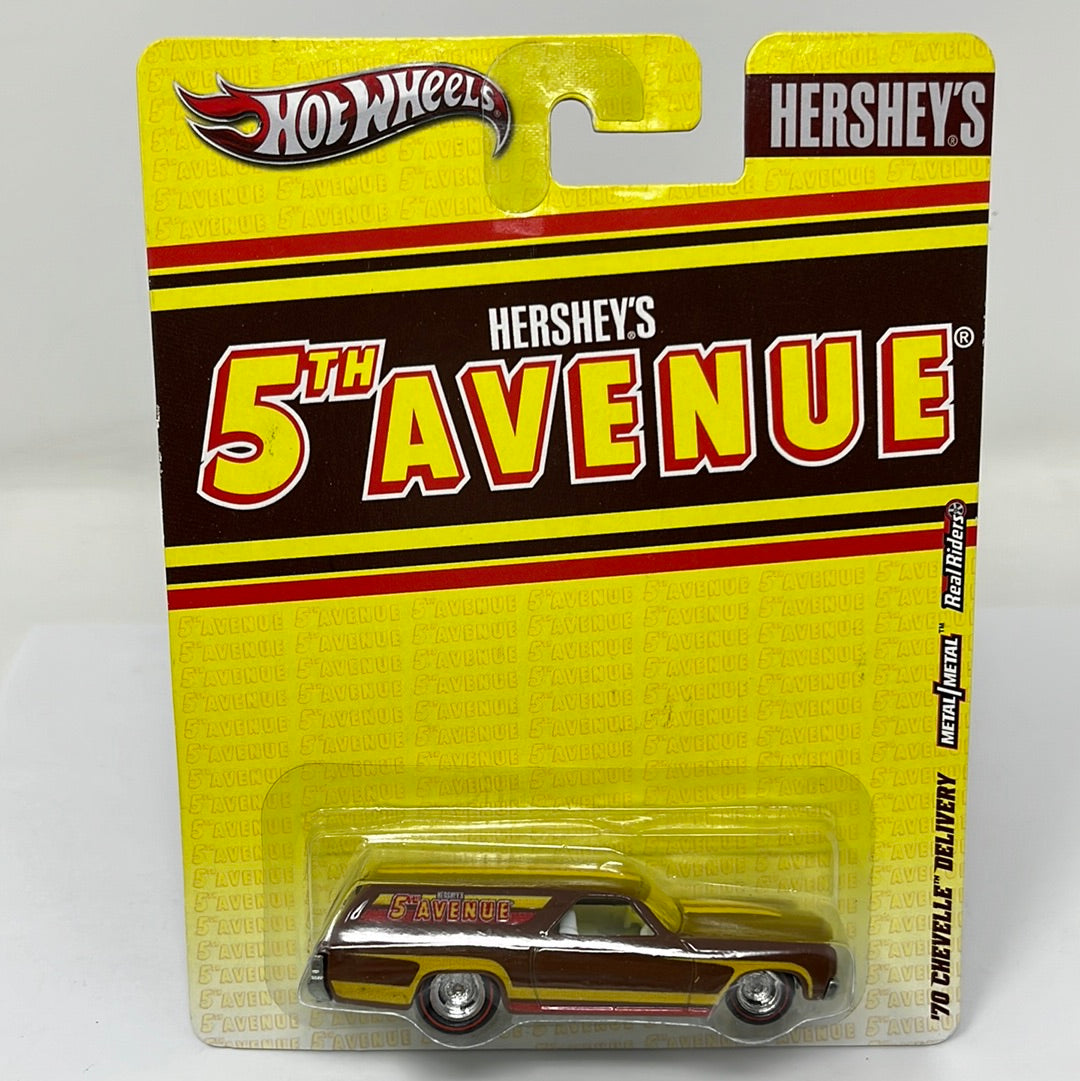 hot wheels premium hershey’s 5th avenue 70 chevelle delivery real riders