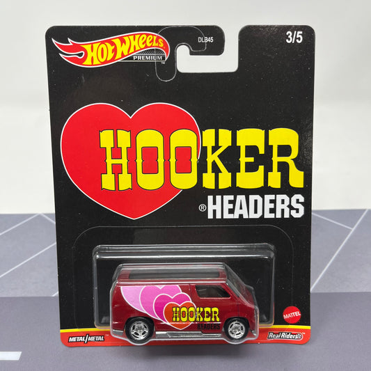 Hot wheels premium hooker headers custom 77 dodge van real riders