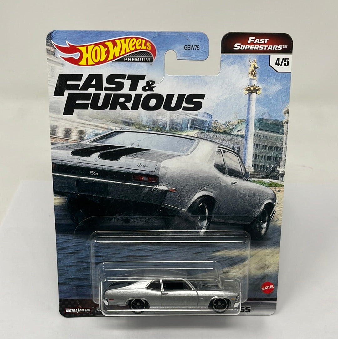 Hot wheels premium fast and furious chevrolet 70 chevy nova ss real riders