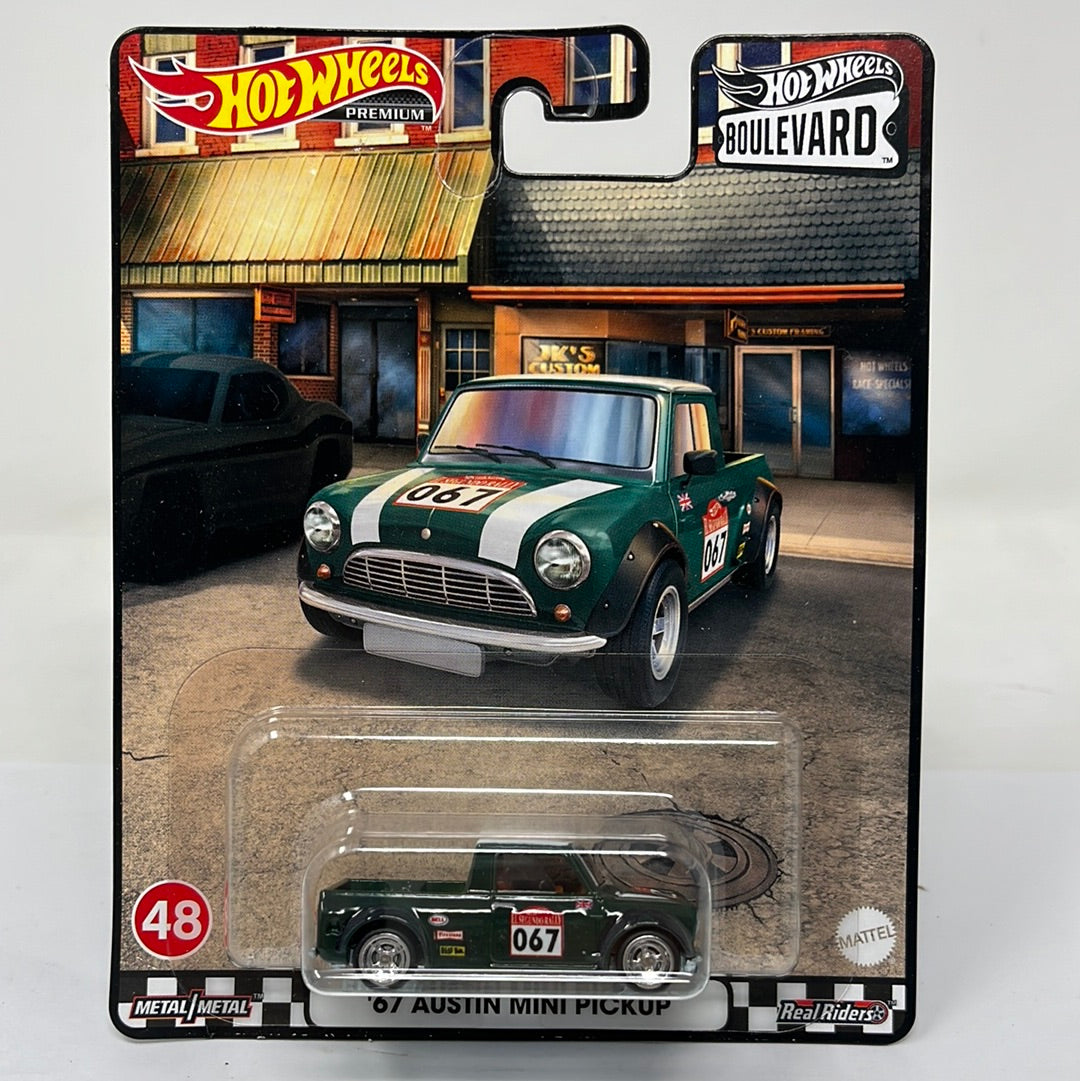 Hot wheels premium boulevard 67 austin mini pickup real riders