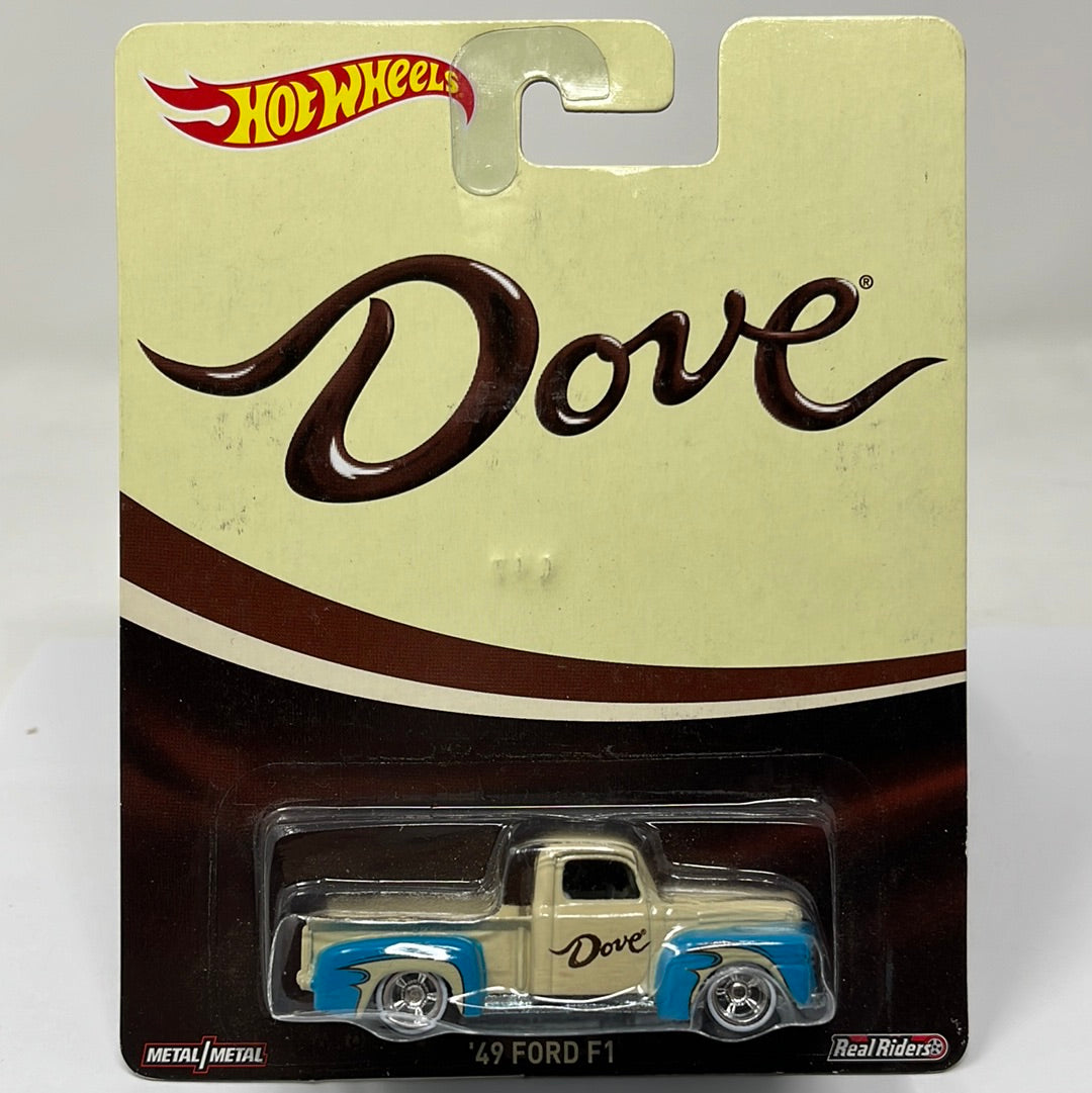 hot wheels premium dove chocolate 49 ford f1 pick up real riders