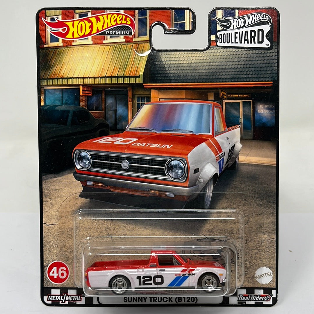 Hot wheels premium boulevard 75 bre datsun sunny truck b120 real riders