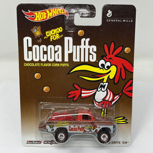 Hot wheels premium cocoa puffs texas drive em real riders