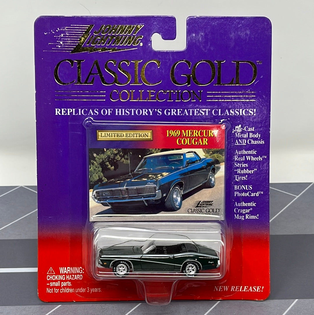 Johnny lightning 1969 mercury cougar classic gold replicas