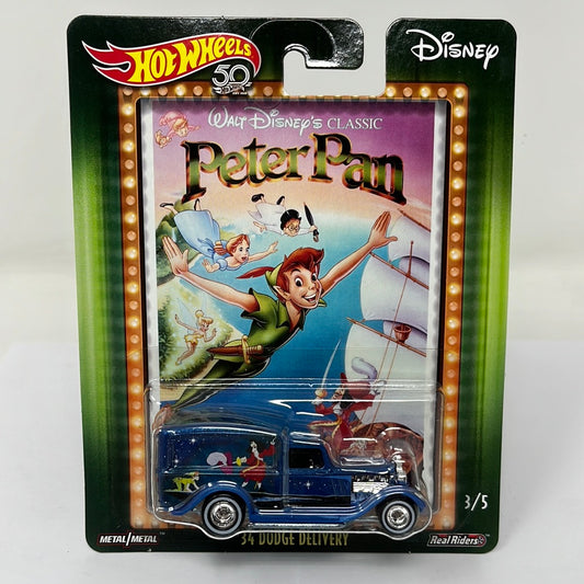 Hot wheels peter pan disney 34 dodge delivery real riders