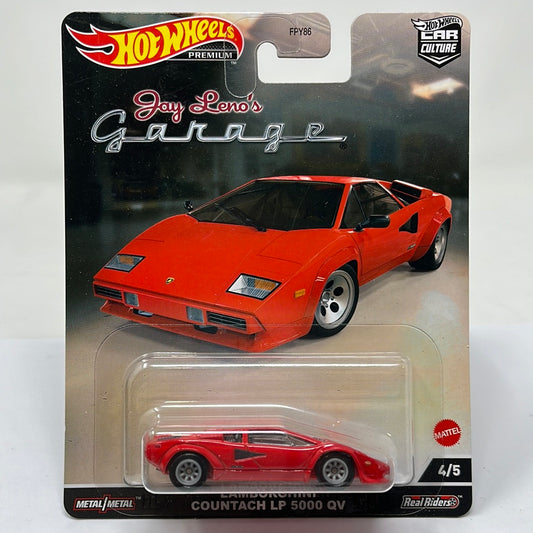 Hot wheels premium lamborghini countach lp 5000 qv jay lenos garage real riders