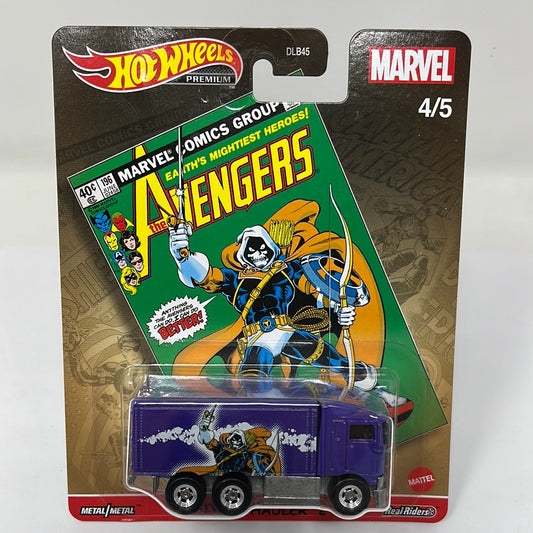 hot wheels premium hiway hauler 2 avengers marvel real riders