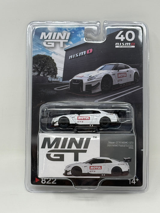 Mini GT Nissan GTR NISMO GT3 2024 NISMO Festival Exclusive #822 40th Anniversary