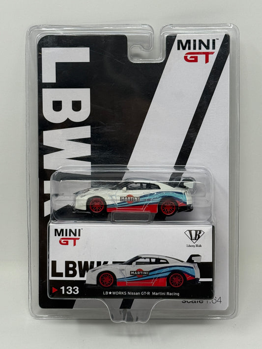 Mini GT LB Works Nissan GTR Martini Racing LBWK Liberty Walk Store Blister Exclusive #133
