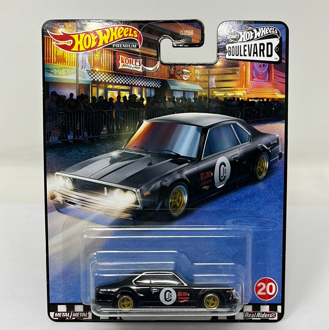 Hot wheels premium boulevard nissan skyline c210 real riders