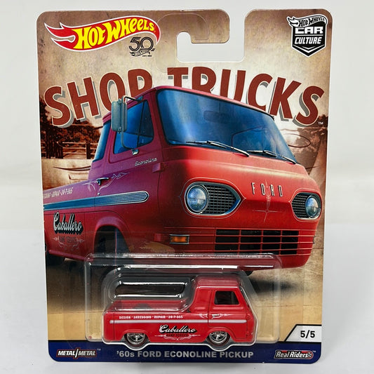 Hot wheels premium 60 ford econoline pickup caballero shop trucks real riders