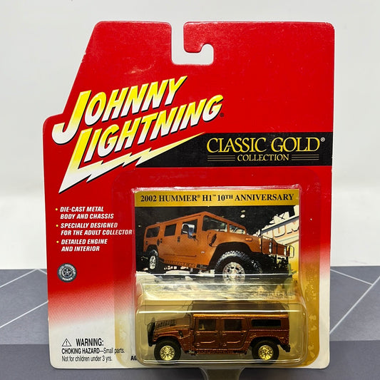 Johnny lightning 2002 hummer h1 10th anniversary classic gold