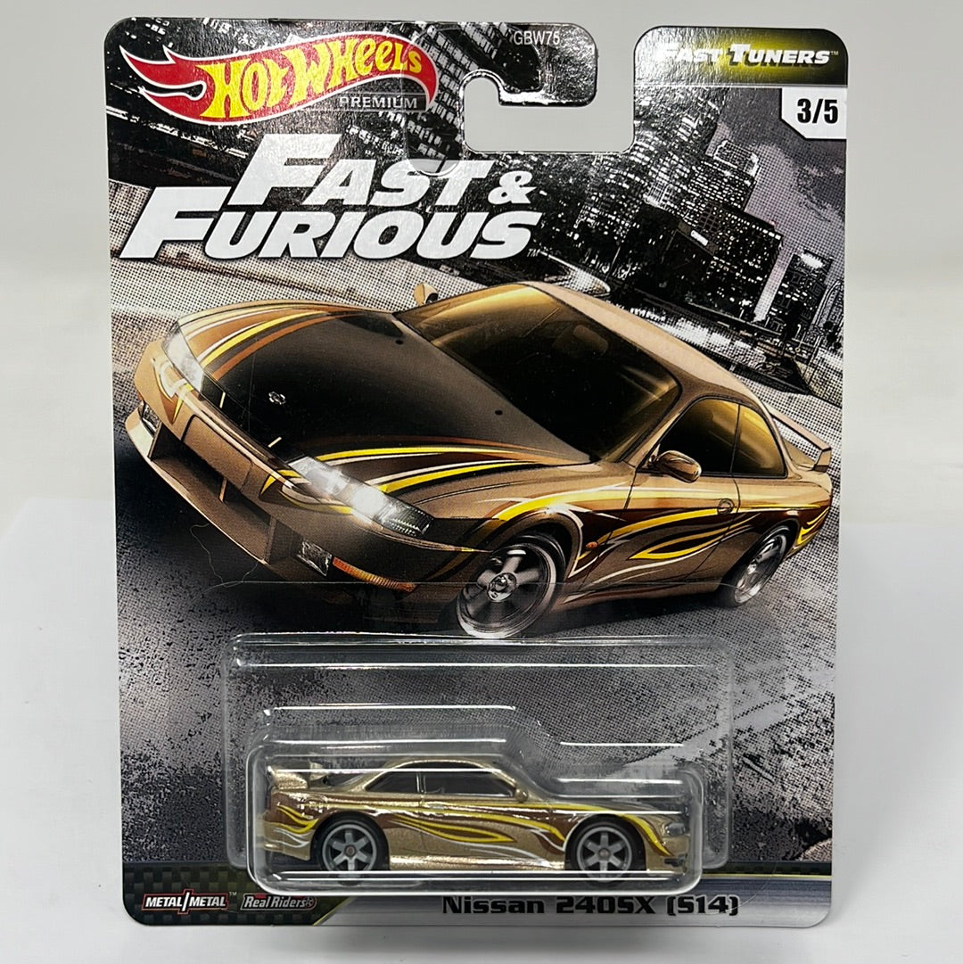 Hot wheels premium fast and furious nissan 240 sx (s14) real riders