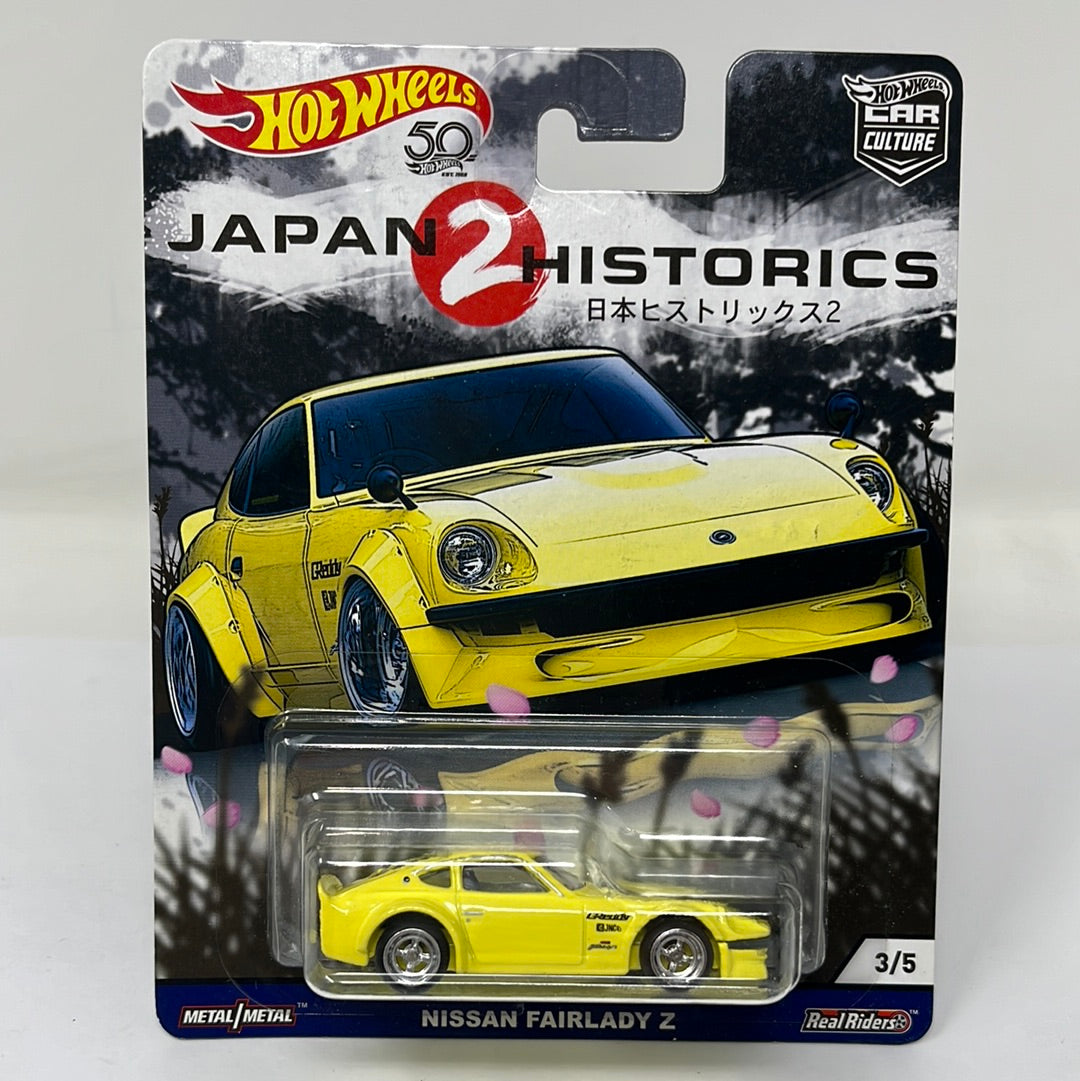 Hot wheels premium nissan fairlady z japan 2 historics real riders