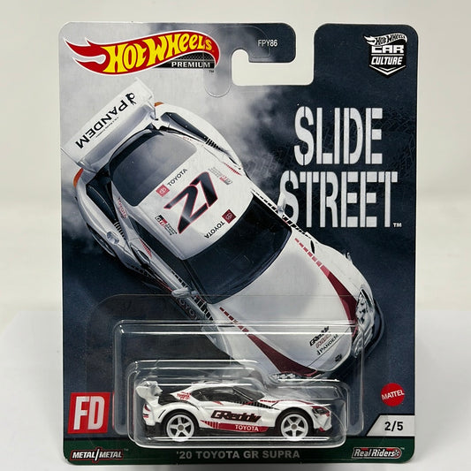 Hot wheels premium slide street 20 toyota supra greddy real riders