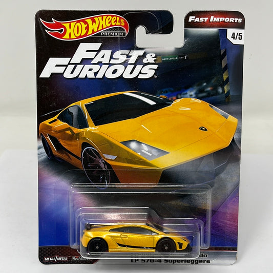 hot wheels premium lamborghini gallardo lp 570-4 superleggera fast and furious real riders