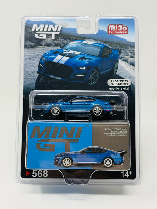 Mini GT Shelby GT500 Dragon Snake Concept Ford Perfomance Blue #568