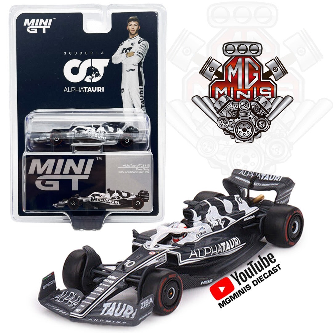 Mini GT 1:64 F1 AlphaTauri AT03 #10 Pierre Gasly 2022 Abu Dhabi Grand Prix #539