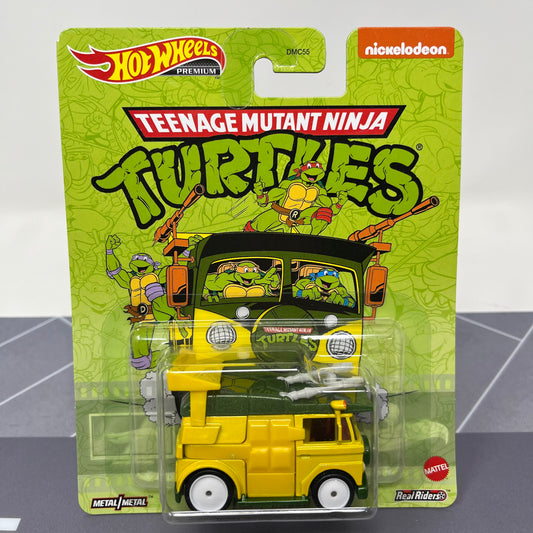 Hot wheels premium turtles party wagon ninja real riders